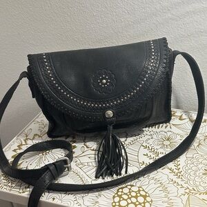 Patricia Nash - Black Leather Crossbody Bag